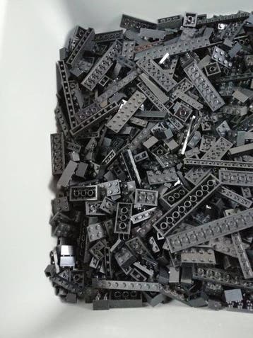 Lego - geen serie - 01. Partij van 1000 zwarte bouwstenen -