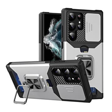Samsung Galaxy S24 Ultra - Card Slot Hoesje met Kickstand en, Verzenden