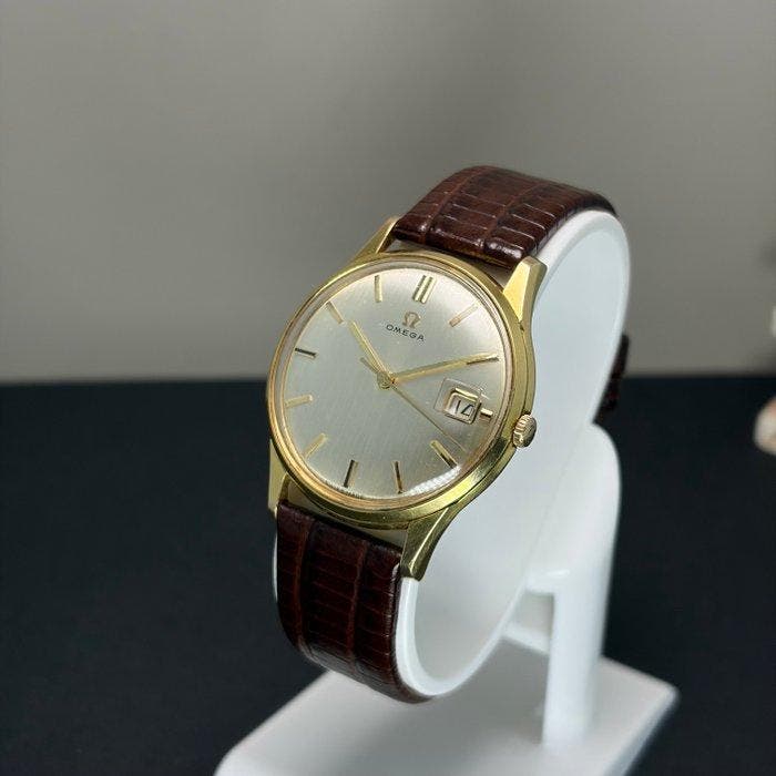 Omega -  *Vintage Linen Dial * - BK14794 - Homme -, Handtassen en Accessoires, Horloges | Heren