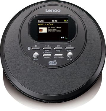 Discman - CD Speler - MP3 Speler - Anti Shock - Zwart - Lenc, Verzenden