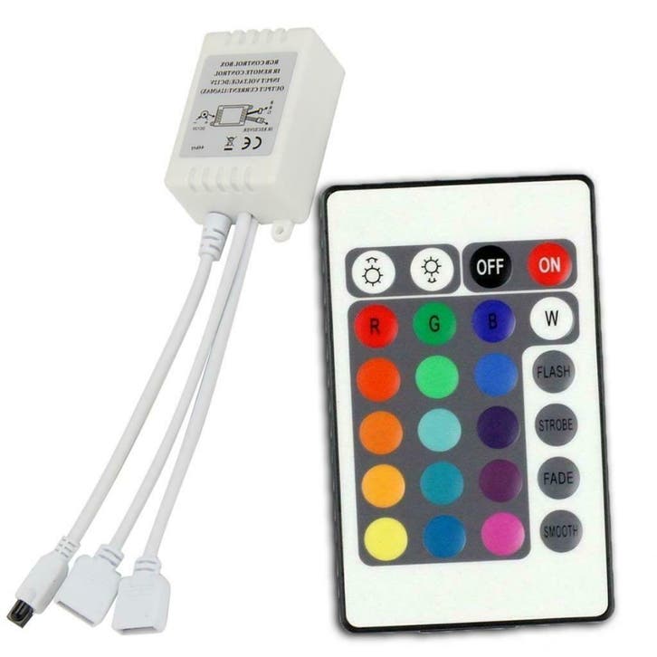 LED RGB Strip 24 Knops afstandsbediening IR (2 uitgangen), Maison & Meubles, Lampes | Autre, Enlèvement ou Envoi