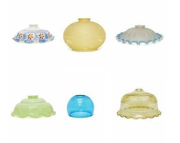 Glazen Lampenkappen, Vintage Lampenkapjes, Lampenkappen, Ophalen of Verzenden