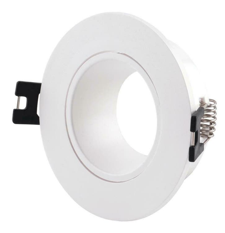 Inbouwspot behuizing - GU10 & MR16 - Wit - Kantelbaar, Maison & Meubles, Lampes | Spots, Enlèvement ou Envoi