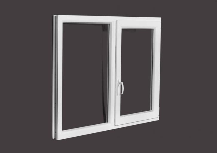 PVC vast-draaikiep b150xh130 cm Wit, Bricolage & Construction, Vitres, Châssis & Fenêtres, Enlèvement ou Envoi