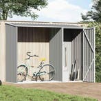 vidaXL Brandhoutschuur 245x98x159 cm gegalvaniseerd staal, Verzenden, Nieuw