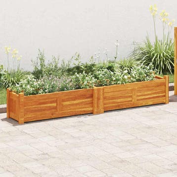 vidaXL Plantenbak verhoogd 150x30x25 cm acaciahout, Verzenden, Nieuw
