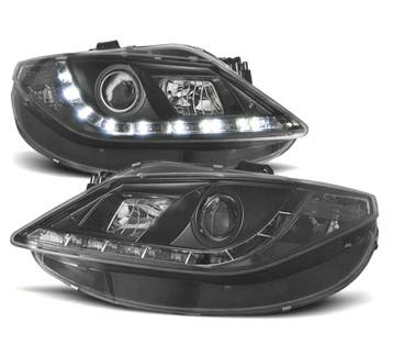 PHARES POUR SEAT IBIZA 6J 08-12 DAYLIGHT LED FOND NOIR, Verzenden