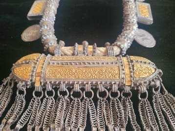 ***Collier Oman argent/or*** - Argent - Oman - Début du XXe, Antiquités & Art