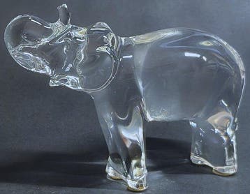 Baccarat - Bernard Augst - Figuur - Élephant - Kristal, Antiquités & Art