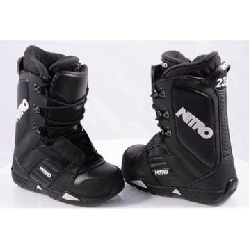 37 snowboard schoenen NITRO, black/white (TOP staat), Verzenden, Gebruikt