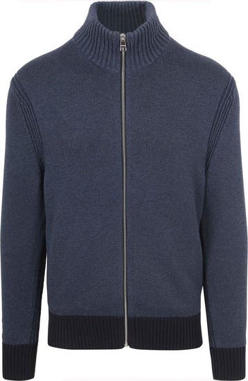 Tommy Hilfiger Vest Mouliné Navy maat Maat 52/54 (L) Heren, Vêtements | Hommes, Pulls & Vestes, Verzenden