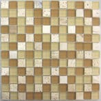 Wand Mozaïek Tegels Factory Glas/Marmer Beige - Matje 30x.., Ophalen of Verzenden, Wandtegels