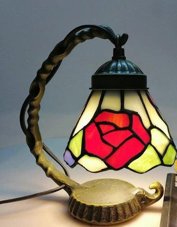 Lampe de bureau - Verre - Lampe de table Tiffany