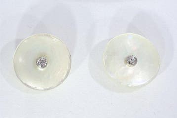 Boutons de manchette - 18 carats Or jaune - 0.12ct. tw.