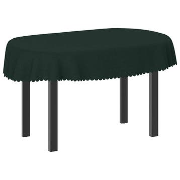 vidaXL Tafelkleed Ovaal Donkergroen 130 x 220 cm, Huis en Inrichting, Verzenden, Nieuw