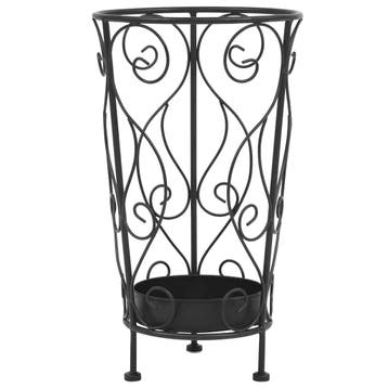 vidaXL Parapluhouder vintage stijl 26x46 cm metaal zwart, Verzenden