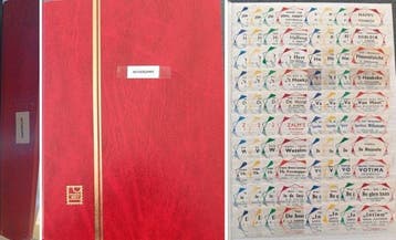 Collectie van memorabilia - Matchbox-etiket
