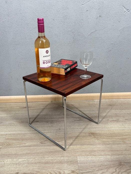 Bijzettafel - Hout, Messing - Bijzettafel, Antiek en Kunst, Kunst | Designobjecten