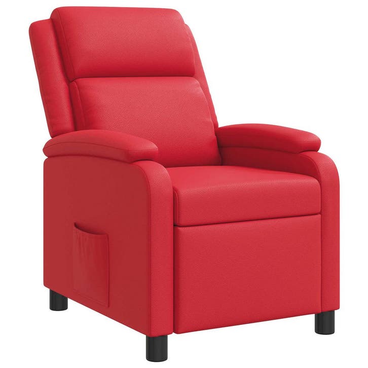 vidaXL Recliner Rood Kunstleer, Maison & Meubles, Fauteuils, Envoi