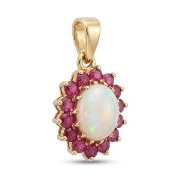 Sans prix de réserve - Pendentif - 9 carats Or jaune Opale -