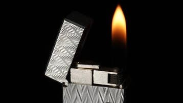 Dunill - Chevron Pattern Rollagas Lighter - Zonder, Nieuw
