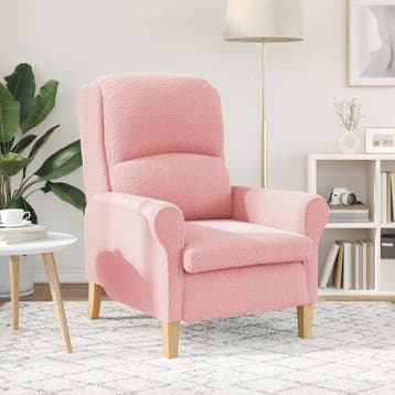 vidaXL Fauteuil Roze Zachte Sherpa-stof, Verzenden, Nieuw