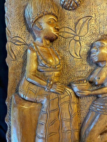 Knielende vrouw - Nigeria (Zonder minimumprijs), Antiek en Kunst, Kunst | Niet-Westerse kunst