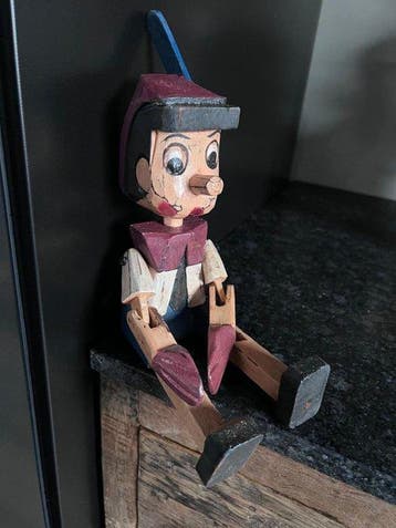 Decoratief ornament - Wooden Pinocchio - Italië