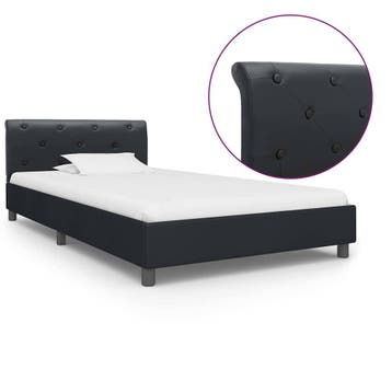 vidaXL Bedframe kunstleer zwart 100x200 cm, Verzenden
