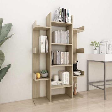 vidaXL Boekenkast 86x25,5x140 cm bewerkt hout sonoma, Verzenden, Nieuw