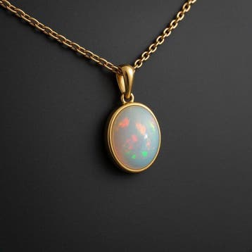 Hanger van opaal Welo uit Ethiopië. Mooie veranderende, Verzamelen