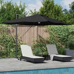 vidaXL Parasol Zwart 351 x 250 x 253 cm Polyester en, Verzenden