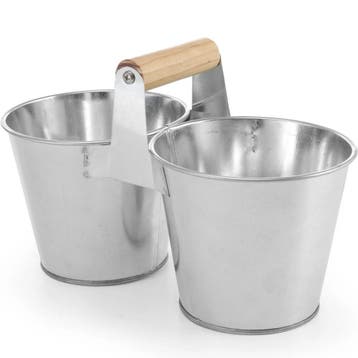 Dubbele Serveeremmer | Hout/Gegalvaniseerd Staal | Per Stuk, Verzenden, Nieuw in verpakking