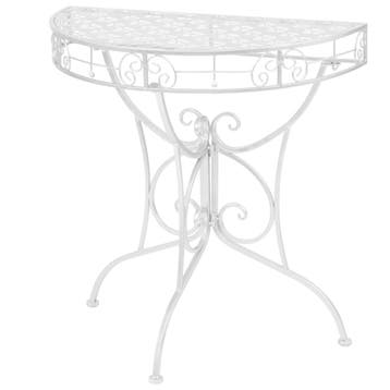 vidaXL Bijzettafel vintage stijl half rond 72x36x74 cm, Maison & Meubles, Tables | Tables d'appoint, Verzenden