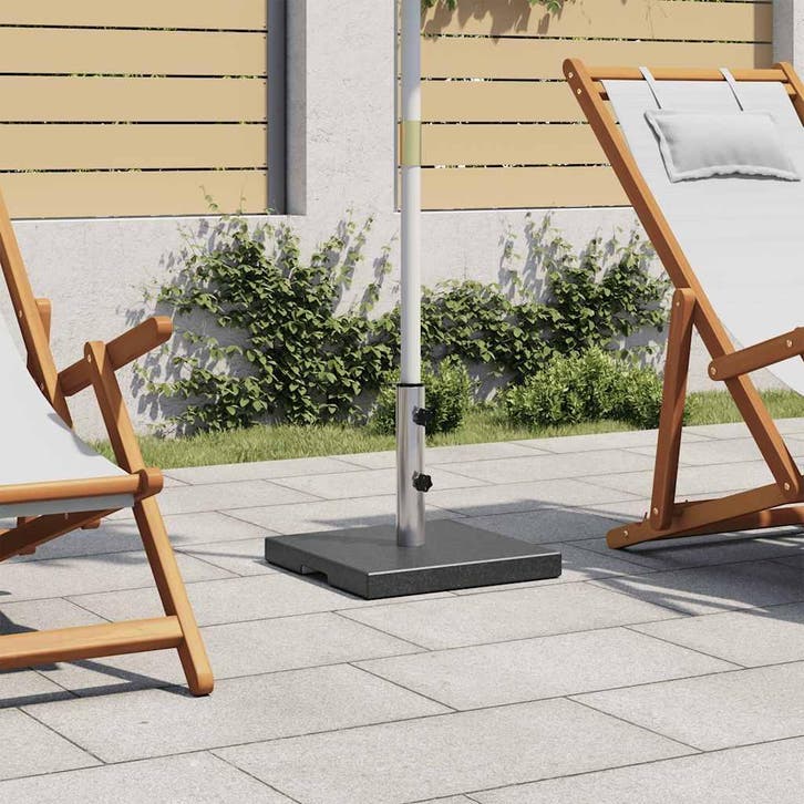 vidaXL Parasolvoet vierkant 20 kg graniet zwart, Tuin en Terras, Parasols, Nieuw, Verzenden
