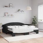 vidaXL Slaapbank met onderschuifbed en matrassen 90x190 cm, Verzenden, Nieuw