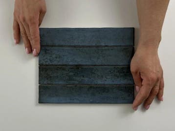 Wandtegel Ragno Kalon Handvorm Blauw Glans 5x25 (Muurtegels), Nieuw, 20 tot 40 cm, 10 m² of meer, Wandtegels
