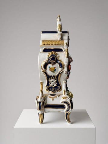 Pendule - Porselein, Messing - 1950-1960
