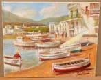 Francisco Carbonell Massabé (1928) - Barcas en Cadaqués