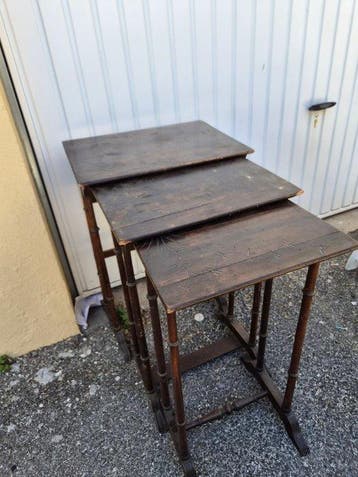 Set bijzettafels - Hout - Oude nesttafels, Antiek en Kunst