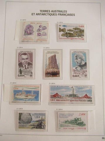TAAF 2014 - Collection de timbres dans des feuilles DAVO