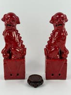Figuur - A pair of Foo dogs - Porselein - China (Zonder