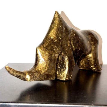 Abdoulaye Derme - sculptuur, Rhinocéros silencieux stylisé
