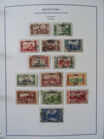 Irak 1918/1980 - Collection authentique sur des feuilles, Timbres & Monnaies