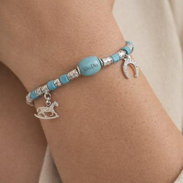 Dodo - Bracelet - 18 carats Or blanc - 0.92ct. tw. Turquoise, Bijoux, Sacs & Beauté