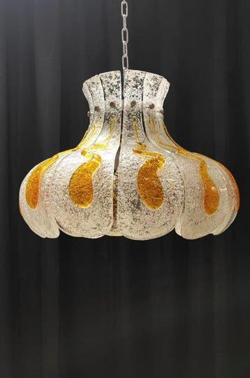 Style Av Mazzega - Kroonluchter - Bloemblaadjes - Muranoglas