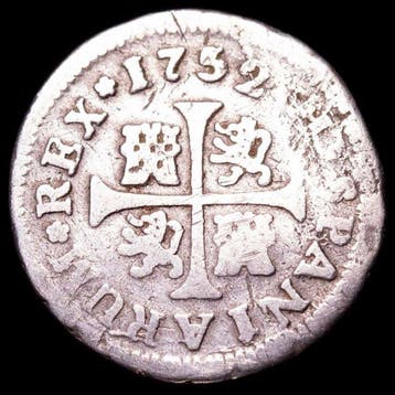 Spanje. Fernando VI. 1/2 Real 1752 Madrid JB (Zonder