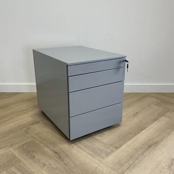ladeblok 4 lades en sleutel (hxbxd) 52x42x58 cm, grijs, Gebruikt, Metaal