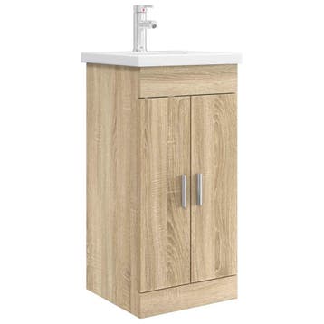 vidaXL Badkamer Vanity met Wastafel Sonoma Eiken 42 x 40 x, Verzenden, Nieuw