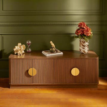 Design tv-meubel - walnoot - 140 x 40 x 48 cm, Verzenden, Nieuw